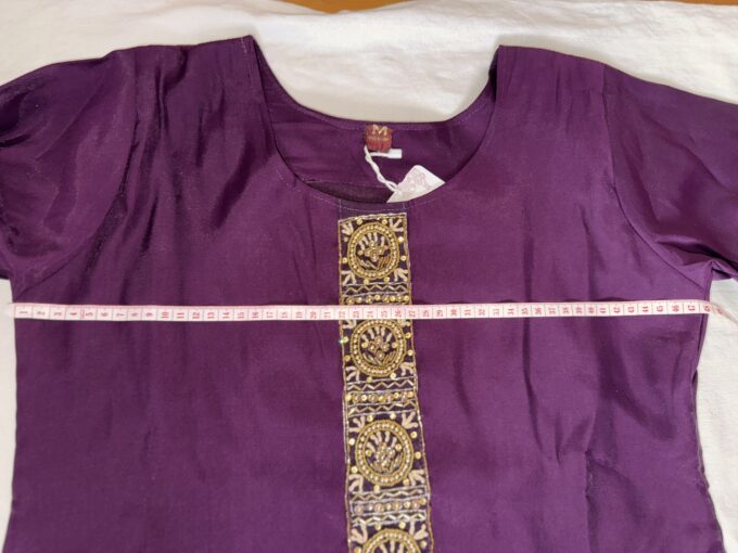 Royal Purple Embroidered Suit Set - Image 4