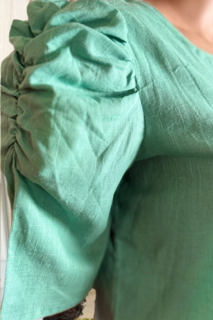 Seafoam Green Puff Sleeve Co-ord Set - Image 3