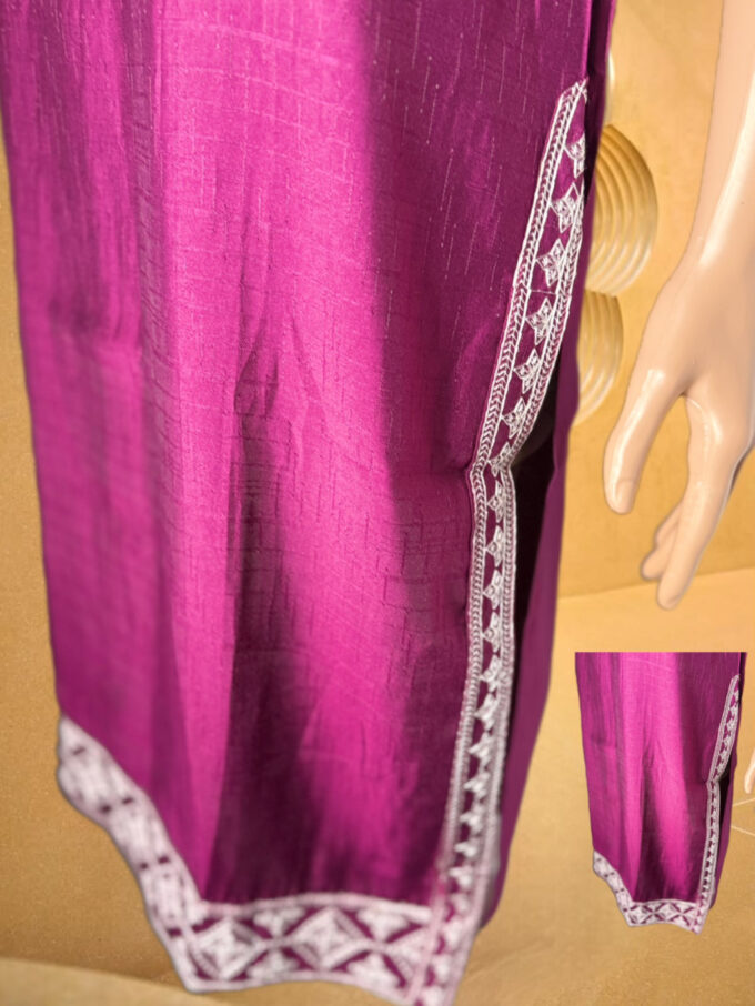 Girls’ Shiny Purple Kurti – Elegant Ethnic Outfit - Image 2