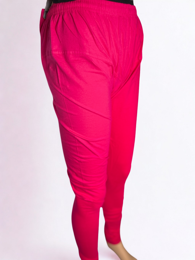 Hot Pink Cotton Leggings - Image 4
