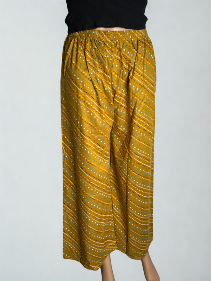 Mustard Printed Palazzo Pants