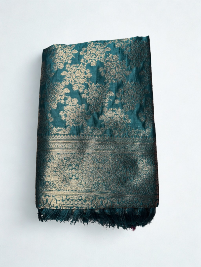 Emerald Royalty Banarasi Silk Saree