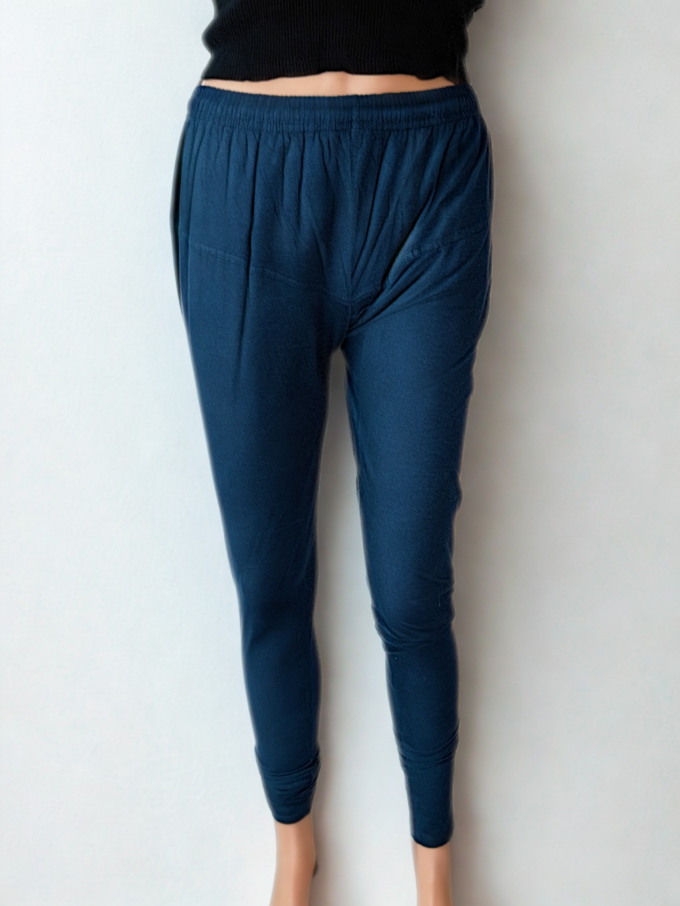 Navy Blue Cotton Leggings