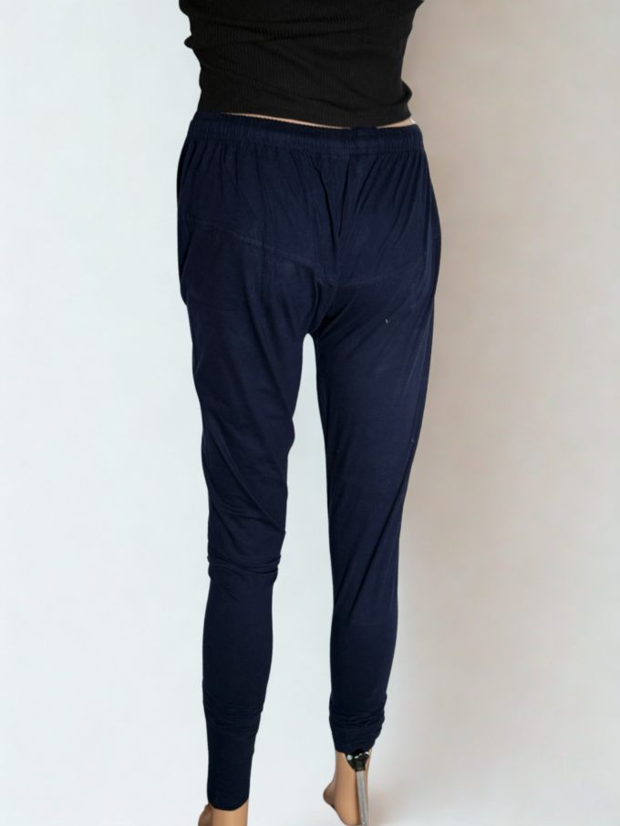 Navy Blue Cotton Leggings - Image 2