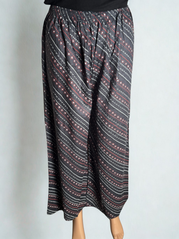 Charcoal Bandhani Print Palazzo Pants