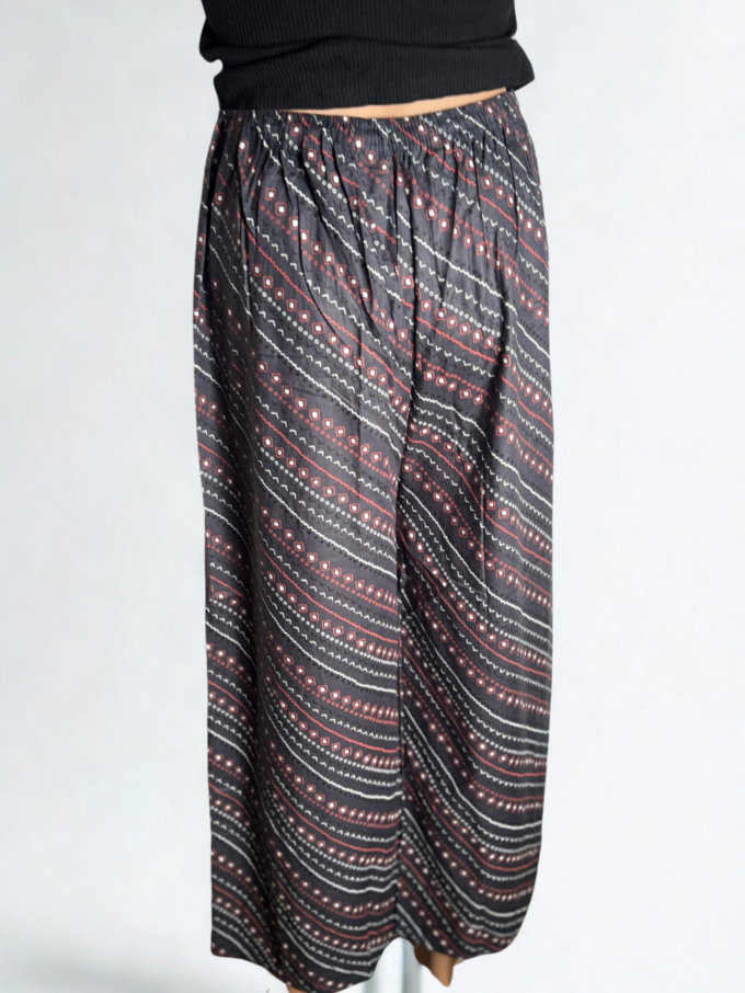 Charcoal Bandhani Print Palazzo Pants - Image 2