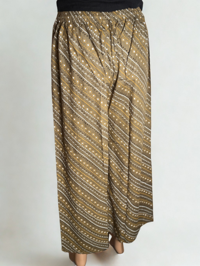 Beige-Gold Bandhani Print Palazzo Pants - Image 3
