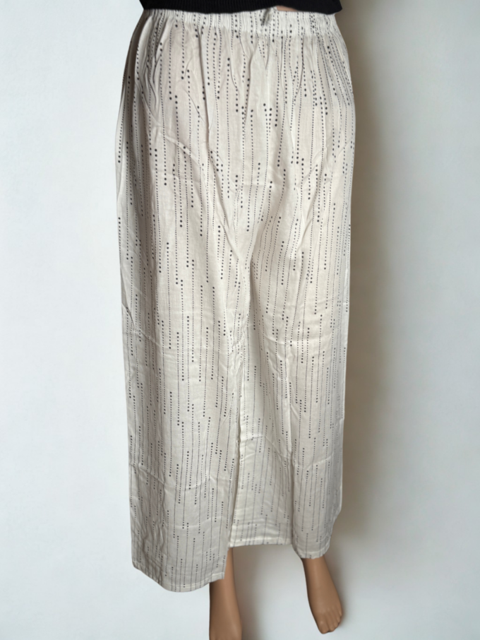 Off-White Dotted Stripe Palazzo Pants