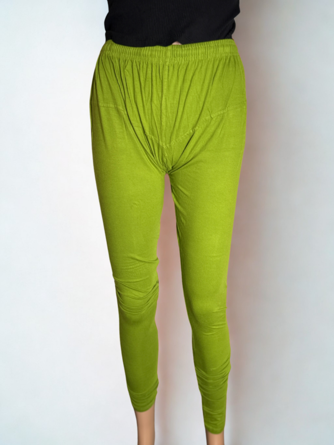 Lime Green Cotton Leggings