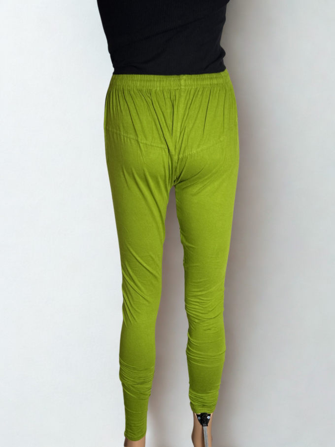 Lime Green Cotton Leggings - Image 3