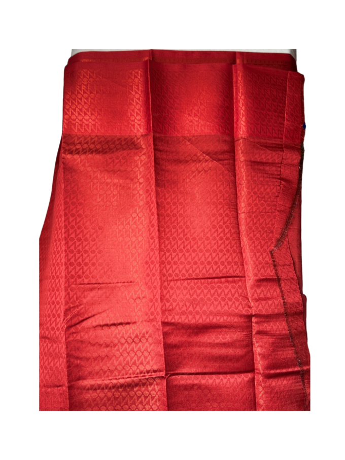 Green and Coral Silk Handloom Saree - Image 4