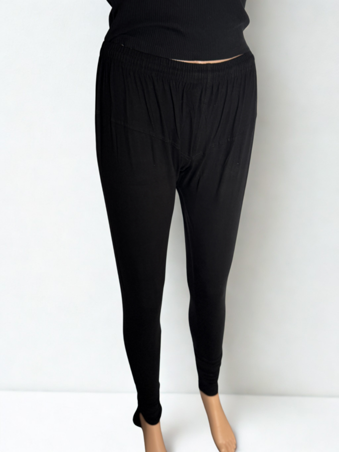 Classic Black Cotton Leggings