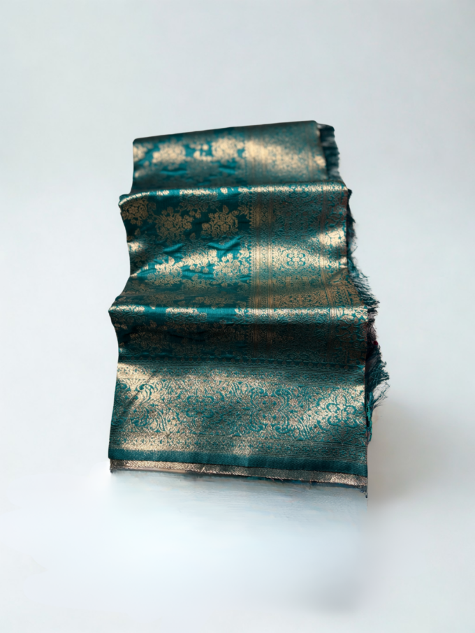 Emerald Royalty Banarasi Silk Saree - Image 2